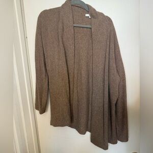 Vince Large Cozy Brown Cardigan- 100% cashmere